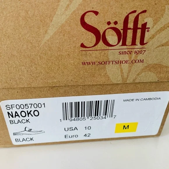 Sofft Mules Naoko Black Leather New in Box Size 10 - Picture 7 of 14